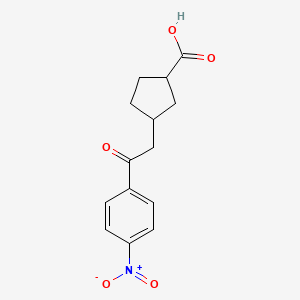 cis-3-[2-Oxo-2-(4-nitrophenyl)ethyl]-cyclopentane-1-carboxylic acid