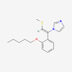 1-[(Z)-2-methylsulfanyl-1-(2-pentoxyphenyl)ethenyl]imidazole