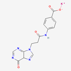 potassium;4-[3-(6-oxo-5H-purin-9-yl)propanoylamino]benzoate