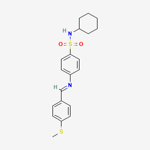 N-cyclohexyl-4-({(E)-[4-(methylsulfanyl)phenyl]methylidene}amino)benzenesulfonamide