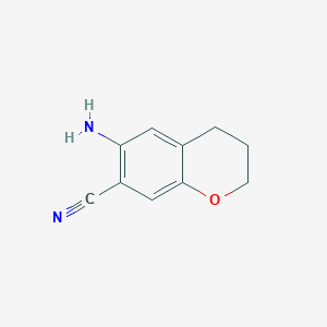 2H-1-Benzopyran-7-carbonitrile, 6-amino-3,4-dihydro-