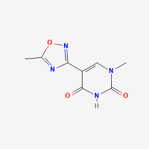 1-methyl-5-(5-methyl-1,2,4-oxadiazol-3-yl)pyrimidine-2,4(1H,3H)-dione