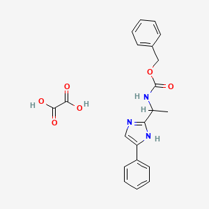 benzyl N-[1-(5-phenyl-1H-imidazol-2-yl)ethyl]carbamate;oxalic acid