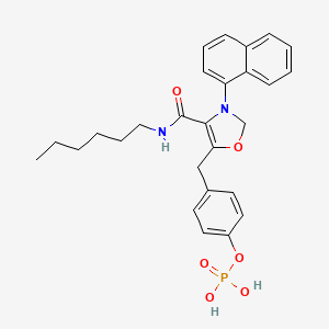 [4-[[4-(hexylcarbamoyl)-3-naphthalen-1-yl-2H-1,3-oxazol-5-yl]methyl]phenyl] dihydrogen phosphate