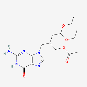 [2-[(2-amino-6-oxo-1H-purin-9-yl)methyl]-4,4-diethoxybutyl] acetate