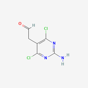 2-(2-Amino-4,6-dichloropyrimidin-5-yl)acetaldehyde