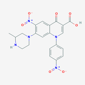 7-(3-Methylpiperazin-1-yl)-6-nitro-1-(4-nitrophenyl)-4-oxo-1,4-dihydroquinoline-3-carboxylic acid