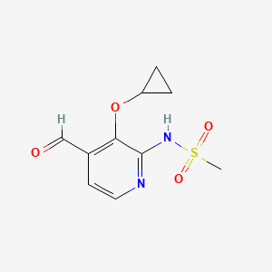 N-(3-Cyclopropoxy-4-formylpyridin-2-YL)methanesulfonamide