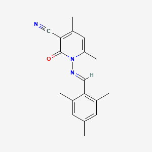 1-[(Mesitylmethylene)amino]-4,6-dimethyl-2-oxo-1,2-dihydropyridine-3-carbonitrile