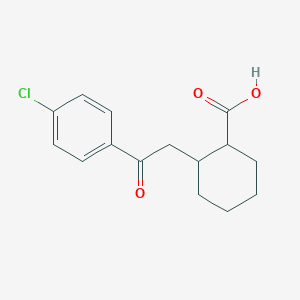 2-[2-(4-Chlorophenyl)-2-oxoethyl]cyclohexane-1-carboxylic acid