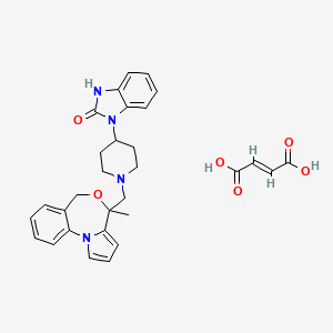 (E)-but-2-enedioic acid;3-[1-[(4-methyl-6H-pyrrolo[1,2-a][4,1]benzoxazepin-4-yl)methyl]piperidin-4-yl]-1H-benzimidazol-2-one