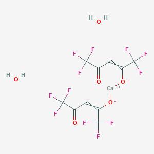 molecular formula C10H6CaF12O6 B15510712 calcium;1,1,1,5,5,5-hexafluoro-4-oxopent-2-en-2-olate;dihydrate 