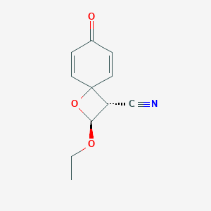 molecular formula C11H11NO3 B155112 (2S,3S)-2-ethoxy-7-oxo-1-oxaspiro[3.5]nona-5,8-diene-3-carbonitrile CAS No. 137378-90-6
