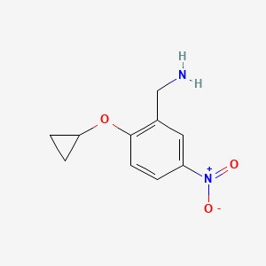 (2-Cyclopropoxy-5-nitrophenyl)methanamine