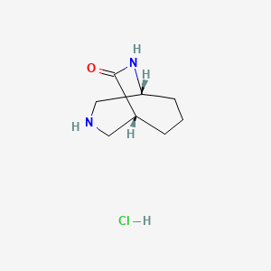 molecular formula C8H15ClN2O B15511516 rac-(1R,5R)-3,9-Diazabicyclo[3.3.2]decan-10-one hydrochloride 