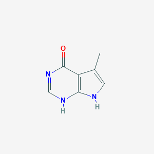 molecular formula C7H7N3O B155116 5-甲基-3H-吡咯并[2,3-d]嘧啶-4(7H)-酮 CAS No. 1618-37-7