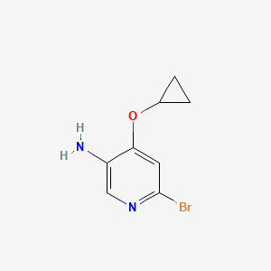 6-Bromo-4-cyclopropoxypyridin-3-amine