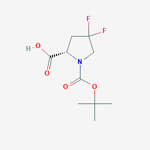 molecular formula C10H15F2NO4 B155118 (S)-1-(tert-Butoxycarbonyl)-4,4-difluoropyrrolidine-2-carboxylic acid CAS No. 203866-15-3