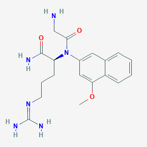 (2S)-2-[2-amino-N-(4-methoxynaphthalen-2-yl)acetamido]-5-carbamimidamidopentanamide