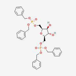 molecular formula C34H38O11P2 B15511878 dibenzyl [(2S,3S,4S,5R)-5-[bis(phenylmethoxy)phosphoryloxymethyl]-3,4-dihydroxyoxolan-2-yl]methyl phosphate 