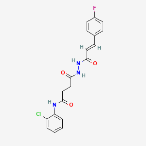 N-(2-chlorophenyl)-4-{2-[(2E)-3-(4-fluorophenyl)prop-2-enoyl]hydrazinyl}-4-oxobutanamide