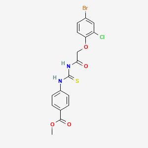 molecular formula C17H14BrClN2O4S B15512308 Methyl 4-({[(4-bromo-2-chlorophenoxy)acetyl]carbamothioyl}amino)benzoate 