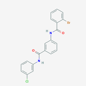 2-bromo-N-{3-[(3-chlorophenyl)carbamoyl]phenyl}benzamide