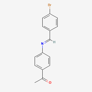 1-(4-{[(E)-(4-bromophenyl)methylidene]amino}phenyl)ethanone