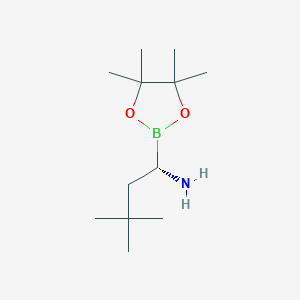 (1S)-3,3-dimethyl-1-(4,4,5,5-tetramethyl-1,3,2-dioxaborolan-2-yl)butan-1-amine