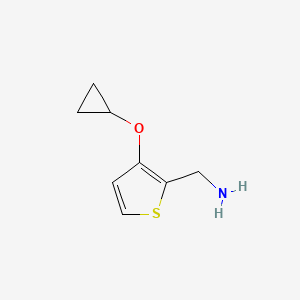 {[3-(Cyclopropyloxy)-2-thienyl]methyl}amine