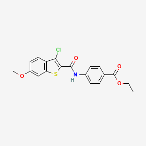 Ethyl 4-{[(3-chloro-6-methoxy-1-benzothiophen-2-yl)carbonyl]amino}benzoate