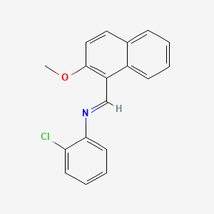 2-chloro-N-[(E)-(2-methoxynaphthalen-1-yl)methylidene]aniline