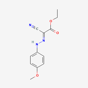 molecular formula C12H13N3O3 B15512425 ethyl (2E)-cyano[2-(4-methoxyphenyl)hydrazinylidene]ethanoate 