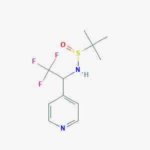 2-Methyl-N-(2,2,2-trifluoro-1-(pyridin-4-yl)ethyl)propane-2-sulfinamide