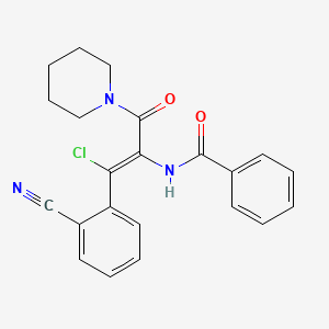 N-[(E)-1-chloro-1-(2-cyanophenyl)-3-oxo-3-piperidin-1-ylprop-1-en-2-yl]benzamide