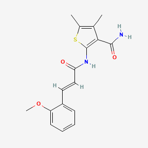 2-{[(2E)-3-(2-methoxyphenyl)prop-2-enoyl]amino}-4,5-dimethylthiophene-3-carboxamide