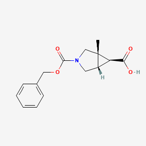 molecular formula C15H17NO4 B15512679 Rel-(1S,5S,6S)-3-((benzyloxy)carbonyl)-1-methyl-3-azabicyclo[3.1.0]hexane-6-carboxylic acid 