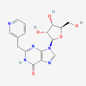 (2R,3R,4S,5R)-2-(6-Hydroxy-2-(pyridin-3-ylmethyl)-9H-purin-9-yl)-5-(hydroxymethyl)tetrahydrofuran-3,4-diol