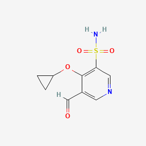 4-Cyclopropoxy-5-formylpyridine-3-sulfonamide