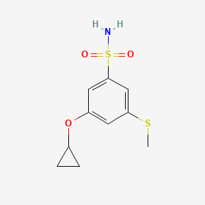 3-Cyclopropoxy-5-(methylthio)benzenesulfonamide