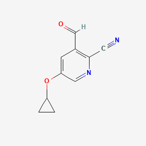 5-Cyclopropoxy-3-formylpicolinonitrile