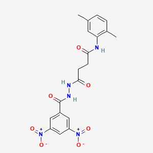 N-(2,5-dimethylphenyl)-4-{2-[(3,5-dinitrophenyl)carbonyl]hydrazinyl}-4-oxobutanamide