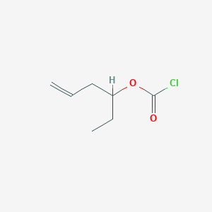 molecular formula C7H11ClO2 B15513154 Hex-5-en-3-yl carbonochloridate CAS No. 88986-46-3