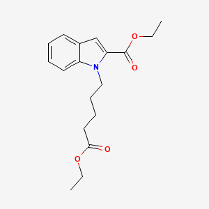 molecular formula C18H23NO4 B15513408 Ethyl 1-(4-ethoxycarbonylbutyl)indole-2-carboxylate 