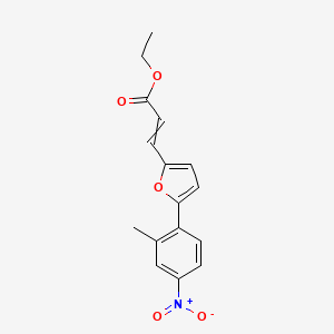 molecular formula C16H15NO5 B15513519 Ethyl 3-[5-(2-methyl-4-nitrophenyl)furan-2-yl]prop-2-enoate 