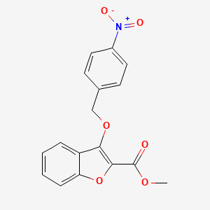 molecular formula C17H13NO6 B15514392 Methyl 3-((4-nitrobenzyl)oxy)benzofuran-2-carboxylate 