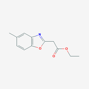 molecular formula C12H13NO3 B155155 Ethyl 2-(5-methylbenzo[D]oxazol-2-YL)acetate CAS No. 138399-44-7