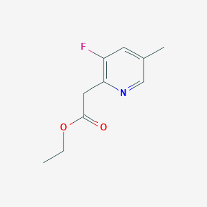 molecular formula C10H12FNO2 B15518493 Ethyl 3-fluoro-5-methylpyridine-2-acetate 