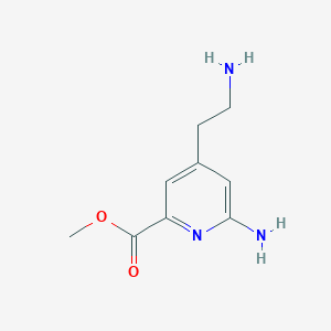 molecular formula C9H13N3O2 B15519005 Methyl 6-amino-4-(2-aminoethyl)pyridine-2-carboxylate 