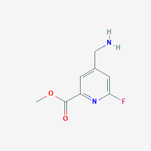 molecular formula C8H9FN2O2 B15519280 Methyl 4-(aminomethyl)-6-fluoropyridine-2-carboxylate 